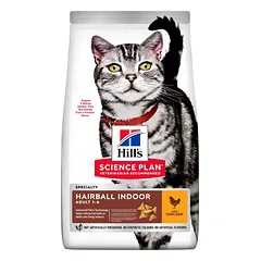 Hills Science Plan Hairball &amp; Indoor Feline Adult ėdalas katėms su vištiena