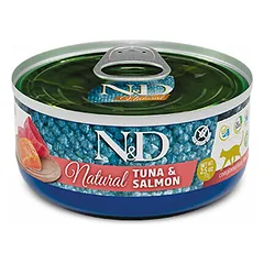 Farmina N&D Cat Natural Adult su tunu ir lašiša 140 g — 2 nuotrauka