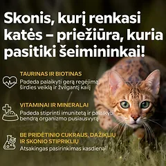 Visų veislių suaugusių kačių šlapias pašaras su vištiena ir tunu, 85 g | 2 — 3 nuotrauka