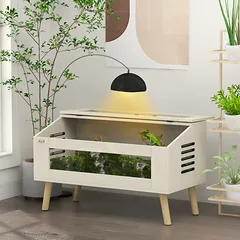 Terariumas ropliams 140 l, pritaikytas šildymo kilimėliui, ąžuolo atspalvio, 100 × 50 × 60 cm — 2 nuotrauka