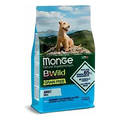 Monge Dog BWild Grain Free Mini Adult Anchovies with Potatoes and Peas 2,5 kg