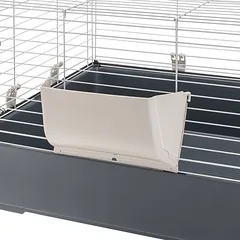 Ferplast narvas smulkiems gyvūnams Rabbit 100, pilka: apie L 95 x B 57 x H 46 cm — 3 nuotrauka