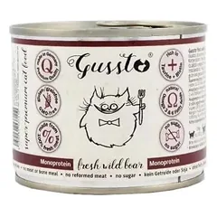 GUSSTO Cat Fresh Wild Boar šlapias  kačių maistas šernas 200 g