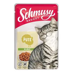 Schmusy Ragout Pouch drėgnas maistas katėms 22x100 g, Huhn in Jelly — 4 nuotrauka