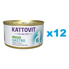 KATTOVIT Feline Diet Gastro Turkey su kalakutiena 12 x 85 g