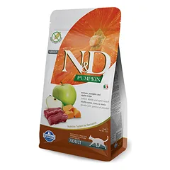 Farmina N&D Cat Grain Free sausas maistas suaugusioms katėms su elniena, moliūgu ir obuoliais, 5 kg