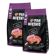 PAN MIŠKO Veršiena su krevetėmis katėms traškučiai S 2x5 kg