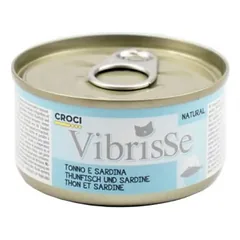 VIBRISSE konservas katėms tunas su sardine 70g 12vnt