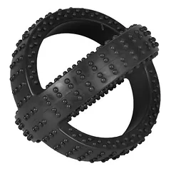Flamingo žaislas šunims guminis Gladiator Cross kamuoliukas, juodos spalvos