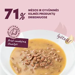 Delickcious gabaliukai su triušiena ir tropiniais vaisiais kreminiame padaže katėms, 80g — 2 nuotrauka