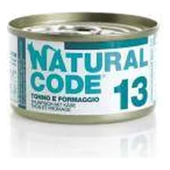 Natural Code 13 drėgnas maistas suaugusioms katėms su tunu ir sūriu, 85 g nuotrauka