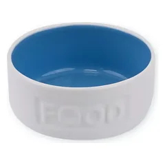 HAP keramikinis dubenėlis šuniui FOOD, baltas 390ml