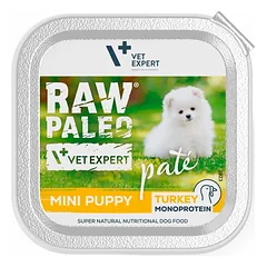 VETEXPERT RAW PALEO Pate Puppy Mini Turkey 150 g šuniukų paštetas iš kalakutienos photo