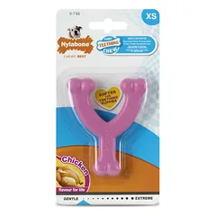 Nylabone Puppy Chicken Wishbone - kramtomasis žaislas šuniukams, su vištienos kvapu