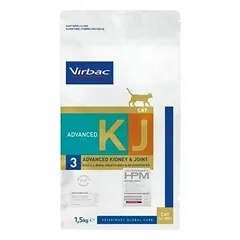 Virbac HPM Cat Kidney & Joint Advanced (3) veterinarinis maistas katėms 1,5 kg