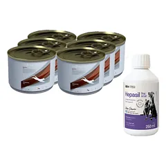 TROVET HLD Hepatic (katėms) 6x200g + Lab-v Hepasil Dog & Cat preparatas šunų ir kačių kepenų veiklai gerinti 250 ml