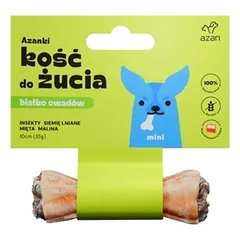 AZANKI Mini 10 cm šuns kaulas su vabzdžiais ir mėtomis
