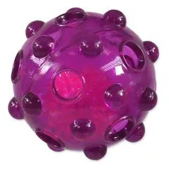 Šunų žaislas - Placek Dog Fantasy Toy šviečiantis kamuoliukas TPR guma violetinė 8cm