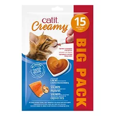 Catit Creamy Lachs & Garnelen Bigpack 15 x 10 g