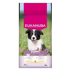 Eukanuba Puppy Medium Chicken sausi pašarai vidutinių veislių šuniukams, 15 kg