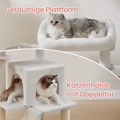 Kačių draskyklė su platforma ir krepšiu 96,1cm — 3 nuotrauka
