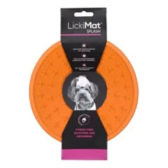 Laižymo kilimėlis LickiMat Dog Splash, oranžinis