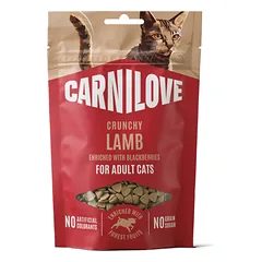 CARNILOVE Crunchy Snack Lamb enriched with Blackberries skanėstai katėms 50 g