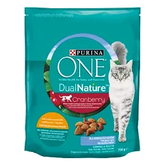 Purina One Dual Nature Spirulina suaugusių kačių ėdalas su vištiena 750g