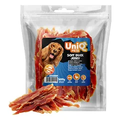 Uniq Pets Minkštos antienos džiovintos juostelės skanėstai 500g