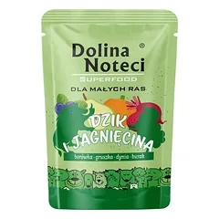 Dolina Noteci Superfood šlapias maistas mažų veislių šunims su elniu ir ėriena, 100 g