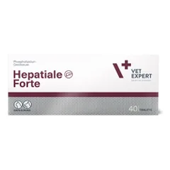 Vetexpert Hepatiale Forte papildai šunims ir katėms normaliai kepenų funkcijai palaikyti 300mg, 40 tablečių
