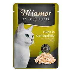 Miamor Feine Filets - drėgnas kačių maistas vištiena paukštienos drebučiuose 100g