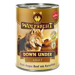 WOLFSBLUT Down Under Adult konservai suaugusiems šunims su Angus jautiena ir daržovėmis, 395 g