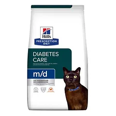 Hill's Prescription Diet m/d Diabetes Care su vištiena, sausas maistas katėms, 3 - 4,9 kg — 2 nuotrauka