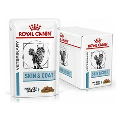 Royal Canin Vet VCN Skin & Coat Formula veterinarinis drėgnas maistas katėms 12x85g