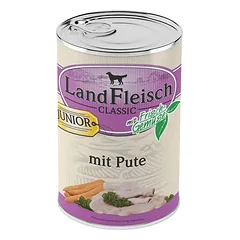 LandFleisch konservai šuniukams su kalakutiena, 400g