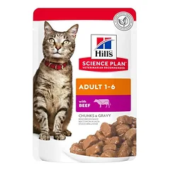 Hill’s Science Plan guliašas su jautiena suaugusioms katėms 12x85g