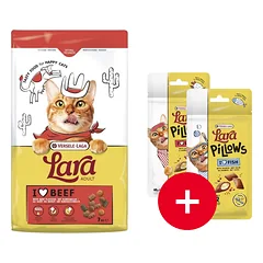 VERSELE-LAGA Lara Adult Beef 7 kg kačių maistas su jautiena + 2 NEMOKAMI skanėstai