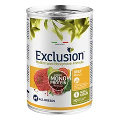 Exclusion Mono Protein Mediterraneo konservuotas pašaras šunims su jautiena, 400 g