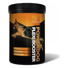 Pokusa PowerDog Flexi Booster - natūralus papildas aktyviems šunims, palaikantis raumenų ir kaulų sistemą