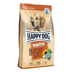 Happy Dog NaturCroq Rind&amp;Reis visavertis pašaras suaugusiems šunims su jautiena ir ryžiais, 4 kg