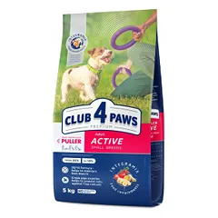 CLUB 4 PAWS Premium Active Visavertis pašaras suaugusiems aktyviems mažų veislių šunims, 5 kg