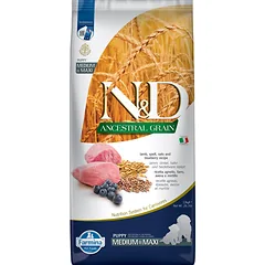 N&D Low Grain Dog Lamb & Blueberry Puppy Medium & Maxi 12 kg