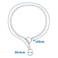Nobleza metalinis antkaklis šunims, XL — 5 nuotrauka