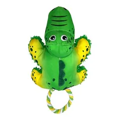 KONG Cozie Tuggz žaislas šunims Alligator, Dyd. M/L: apie L 38 x B 20,3 x H 10,2 cm — 4 nuotrauka