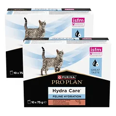 PURINA PRO PLAN Hydra Care Feline Hydration Lašiša 20x75g papildoma drėkinanti maistas katėms