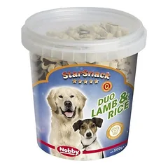 Skanėstas šunims StarSnack Lamb&Rice kauliukai su ėriena ir ryžiais, 500 g