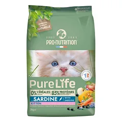 PRO-NUTRITION Pure Life kitten sardine sausas maistas jauniems kačiukams su sardinėmis 2 kg