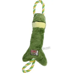 KONG Knots Tugger Frog patvarus žaislas šunims - varlė, 4x14 cm, žalias — 2 nuotrauka