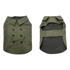 Duvo+ Hundemantel Trenchcoat grün
